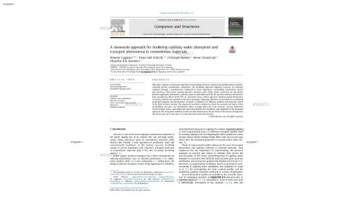 A mesoscale approach for modeling capillary water absorption and transport phenomena in cementitious materials